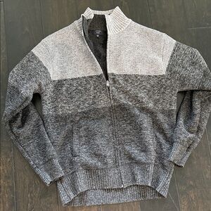 7 Diamonds Men's Gray Zip-Up Sweater